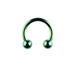 GREEN ANODISED CIRCULAR BARBELL