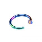 Open Nose Ring – Rainbow Anodized – 316L Surgical Steel