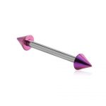 Barbell With Anodised Cones (Purple)