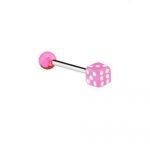 Pink Barbell With Dice