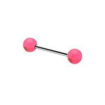 Barbell With UV Balls (Pink)