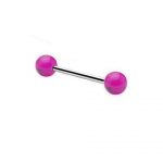 Barbell With UV Balls (Purple)