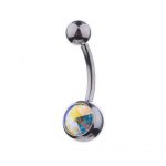 Belly Ring – Rivoli Stone – 316L Surgical Steel