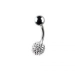 Curved Barbell – Jeweled Flower Top