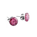 Glitterline Steel Round Ear Studs ( By Pair ) 10