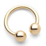 Micro Circular Barbell – Gold PVD – 316L Surgical Steel
