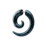 BLACK GLITTERLINE FAKE SPIRAL