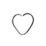 Heart-Shaped Seamless Ring – Polished Steel