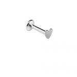 Tragus & Helix Labret – Heart CZ Accent – 316L Surgical Steel