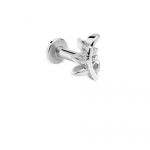 Tragus & Helix Labret – Olive Leaf Design – 316L Surgical Steel