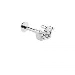 Tragus & Helix Labret – Crown Design – 316L Surgical Steel