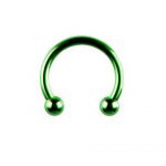 GREEN ANODISED MICRO CIRCULAR BARBELL