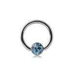 AQUA SMILEY MICRO BCR WITH JEWELED DISC