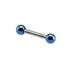 Micro Barbell With Anodised Balls (Blue)