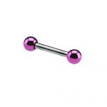 Micro Barbell With Anodised Balls (Purple)