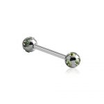 Micro Barbell With Tiffany Balls (Peridot)