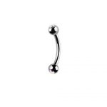Eyebrow Curved Barbell – Double Stone Clear