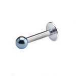 Cobalt Anodized Ball Labret – Tragus, Helix & Lip – 316L Surgical Steel