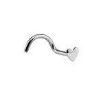 Nose Screw – Heart End – 316L Surgical Steel