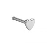 Nose Bone – Heart Top – 316L Surgical Steel