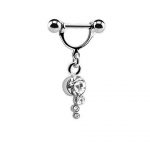 Multi Drop Nipple Piercing – Clear Accents