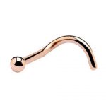 Nose Screw with Ball – Rose Gold PVD – 316L Surgical Steel