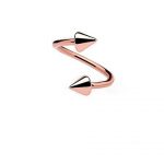 Micro Spiral with Cones – Rose Gold PVD – 316L Surgical Steel