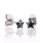 Jet Prong Set Steel Ear Studs ( Star) By Pair