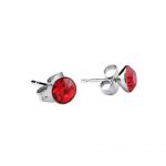 Lt.Siam Prong Set Steel Ear Studs By Pair