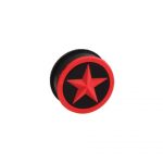 Black & Red Silicone Picture Plug