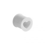 White Silicone Tunnel (Heart)