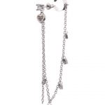 Triple Chain Cuff & Stud Set – Crystal Detail