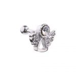 Angel Design Helix Stud – Crystal Accent