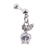 Helix Barbell – Angel Wing & Crystal Drop