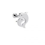 Double Dolphin Tragus Stud