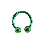 Green Titanium Micro Circular Barbell