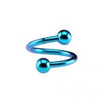 Turquoise Titanium Spiral