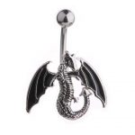 Belly Ring – Dragon Design – 316L Surgical Steel