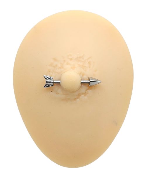 Silver Arrow Nipple Barbell - Image 2