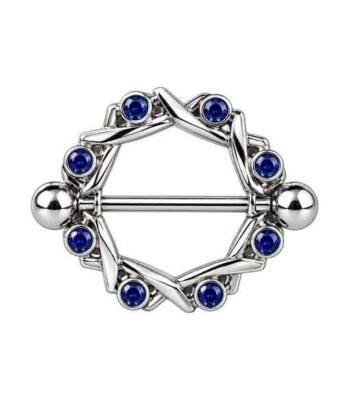 Nipple Shield – Blue Gem Wreath