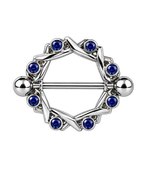 Nipple Shield – Blue Gem Wreath