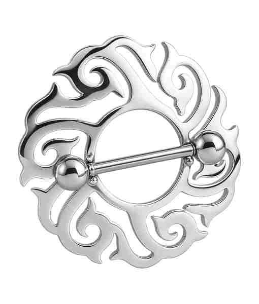 Nipple Shield – Tribal Spiral Edge