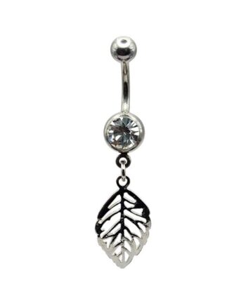 Belly Ring – Leaf – 316L Surgical Steel