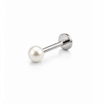 Cream Pearl Labret – Tragus, Helix & Lip – 316L Surgical Steel