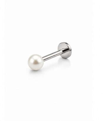 Cream Pearl Labret – Tragus, Helix & Lip – 316L Surgical Steel