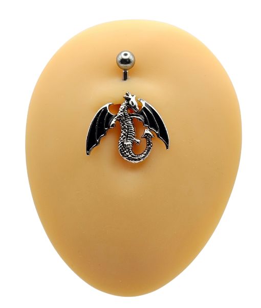 Belly Ring – Dragon Design – 316L Surgical Steel - Image 3
