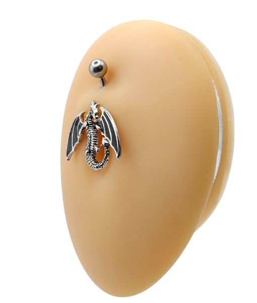 Belly Ring – Dragon Design – 316L Surgical Steel - Image 4