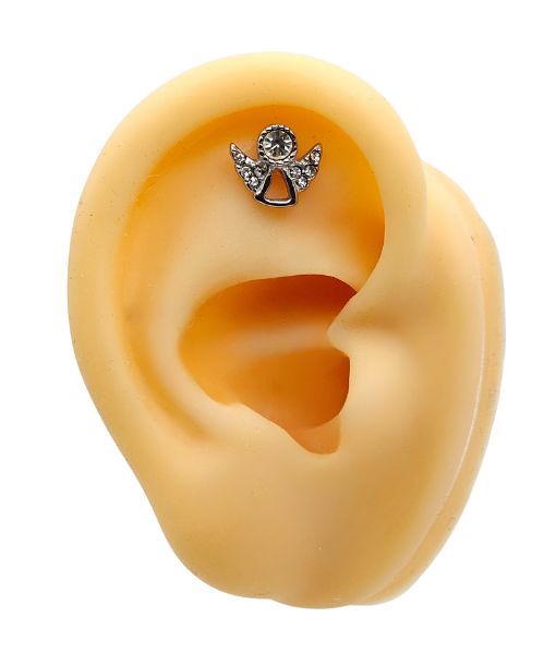 Angel Design Helix Stud – Crystal Accent - Image 2