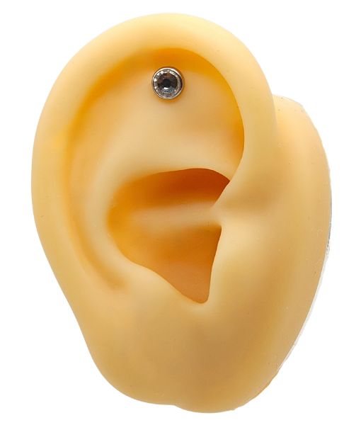 Round CZ Accent Tragus Stud - Image 2