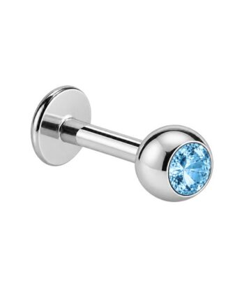 Jewelled Labret – Lip Piercing – 316L Surgical Steel